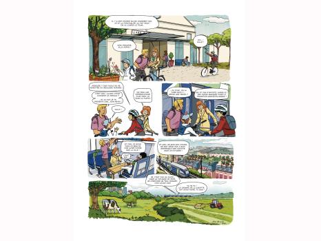 Première planche de la bande dessinée sur la transition agricole