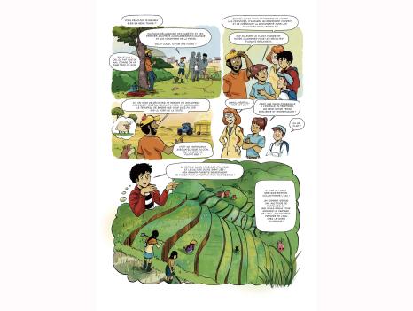 Quatrième page de la bande dessinée sur la transition agricole
