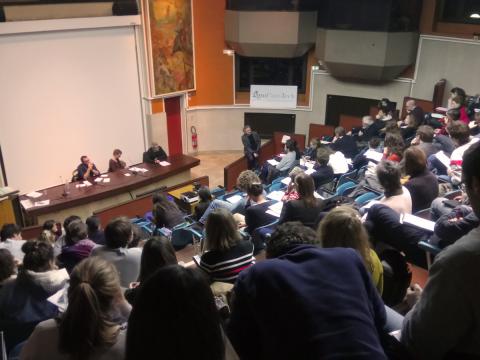 Une des conférences des Disputes, évènements de débats publics d'AgroParisTech Une des conférences des Disputes, évènements de débats publics d'AgroParisTech
