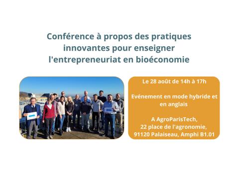 visuel conference FOEBE des pratiques innovantes pour enseigner l'entrepreneuriat en bioéconomie visuel conference FOEBE des pratiques innovantes pour enseigner l'entrepreneuriat en bioéconomie