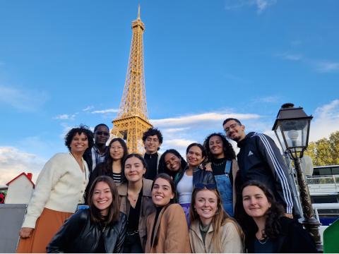 Photograph of a group of international students
