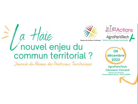 Affiche de la journée du Réseau des Praticiens Territoriaux : La haie, nouvel enjeu du commun territorial ?
