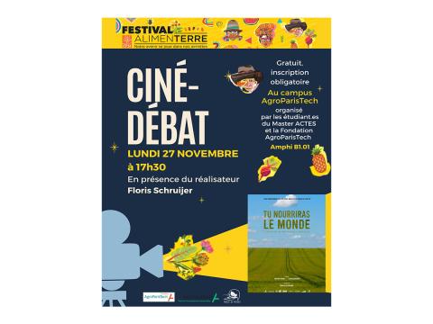 Affiche du ciné-débat "Tu nourriras le monde" Affiche du ciné-débat "Tu nourriras le monde"