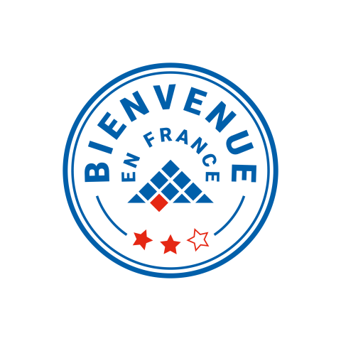 Label "Bienvenue en France" - 2/3 étoiles Logo du label "Bienvenue en France" représentant l'obtention de 2 étoiles sur 3.
